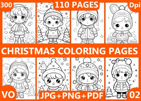 110 Cute Christmas Coloring Pages