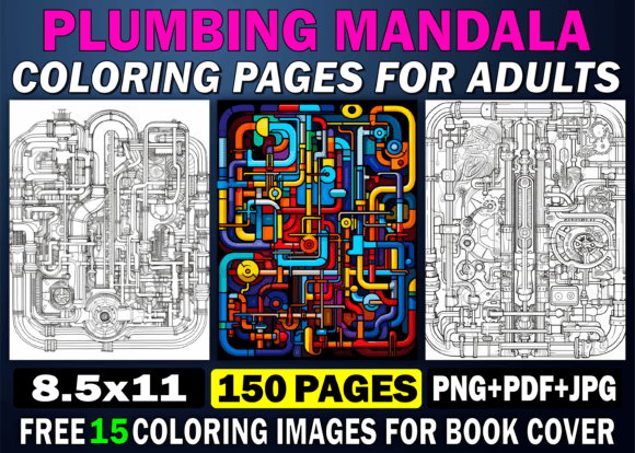 150 Plumbing Mandala Coloring Pages KDP: A Unique Niche for Creative Publishing