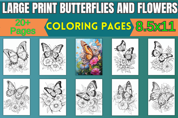 Butterflies and Flowers Coloring Pages: A Creative and Educational Activity for Kids
