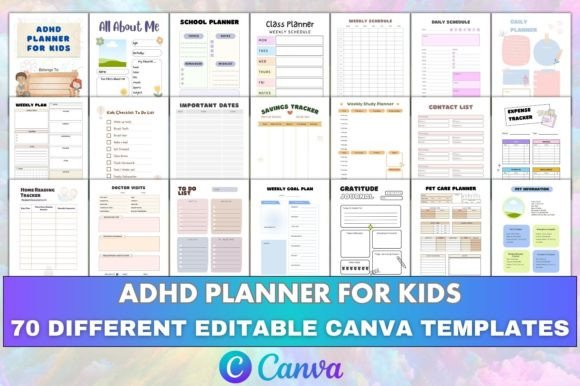 Canva Editable ADHD Planner for Kids KDP: A Practical Tool for Parents, Educators, and Publishers