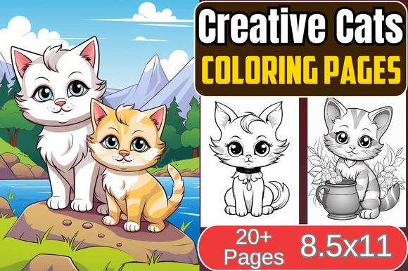 Creative Cats Coloring Pages for Creative Projects