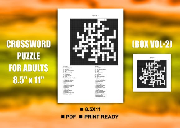 Crossword Puzzle for Adults Box Vol-2: Unlock Hours of Engaging, Brain-Boosting Fun