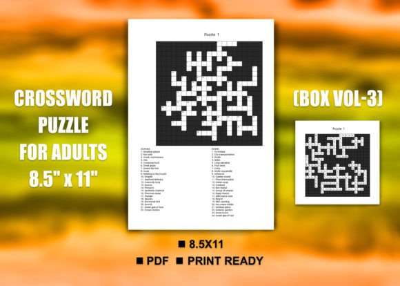 Crossword Puzzle for Adults Box Vol-3