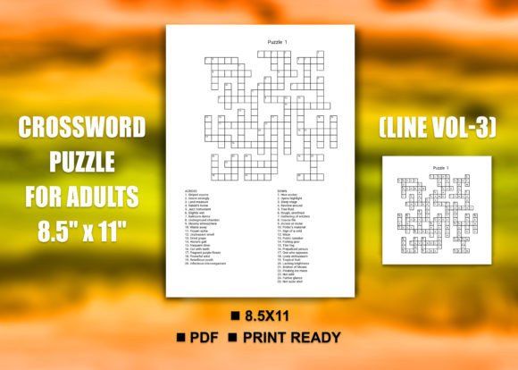 Crossword Puzzle for Adults Line Vol-3: A Strategic Tool for Mental Agility and Focused Problem-Solving
