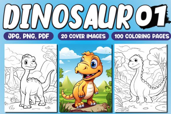 Dinosaur Coloring Pages for Kids Vol-01: A Versatile Creative Tool