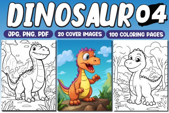 Dinosaur Coloring Pages for Kids Vol-04