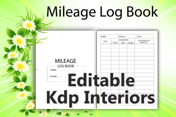 Editable Mileage Log Book – KDP Interior