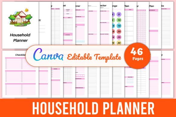 Household Planner Bundle Canva: A Complete Tool for Organized Living