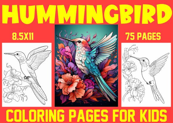 Hummingbird Coloring Pages for Kids: Build Your Own KDP Interior and Create a Market-Ready Coloring Book