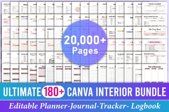 Ultimate 180 Canva Kdp Interior Bundle for Creators