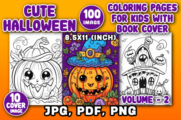 Unlock the Magic of Spooky Creativity with 100 Cute Halloween Coloring Pages Vol 2